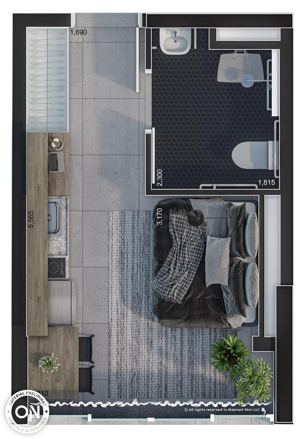 Planta 05 - 22m - studio - opo