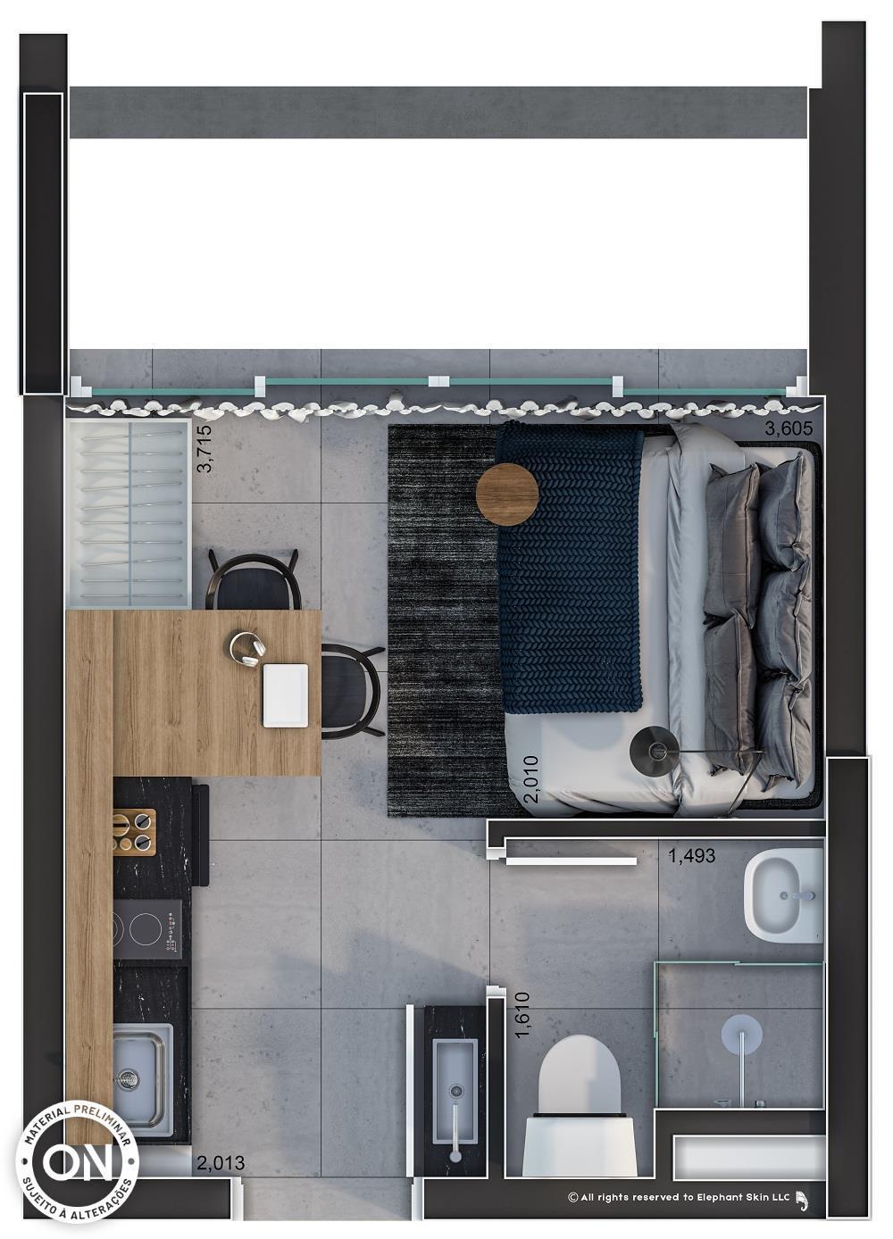 Planta 01 - 16m - studio