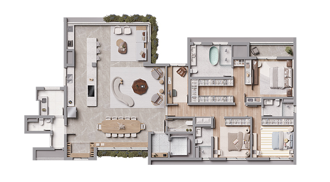Planta 02 - 3 dorm 219m - opo