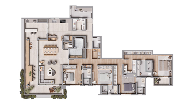 Planta 03 - 4 dorm 243m