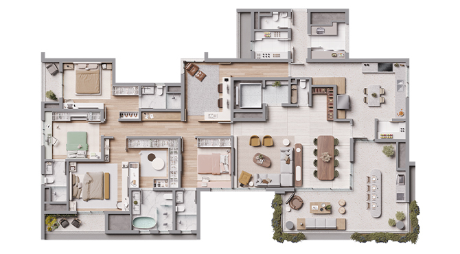 Planta 05 - 4 dorm 277m