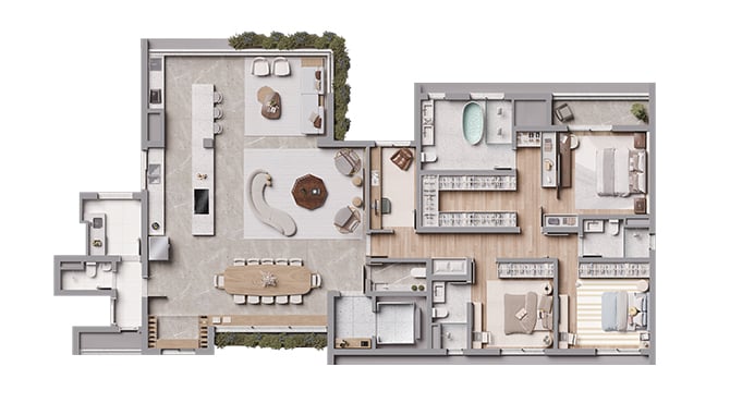 Planta 02 - 3 dorm 219m - opo