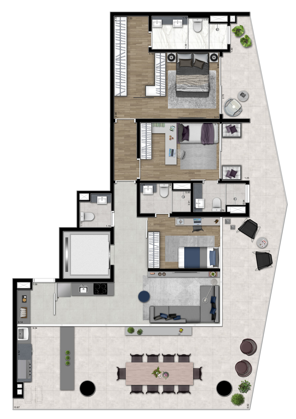 Planta 21 - 3 dorm154m- opo