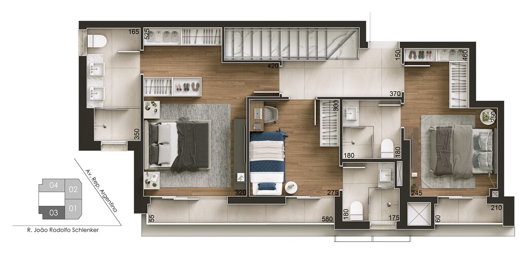 Planta 06 - 3 dorm 151m - duplex - superior