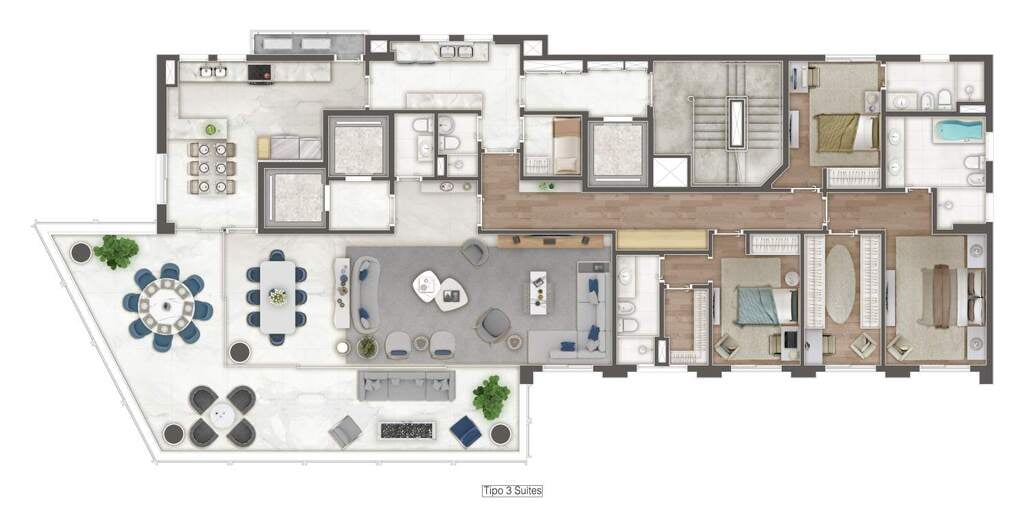 Planta 03 - 3 dorm 293,40m - opo 2