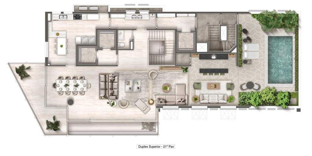 Planta 06 - 4 dorm 559,36m - cobertura duplex - superior