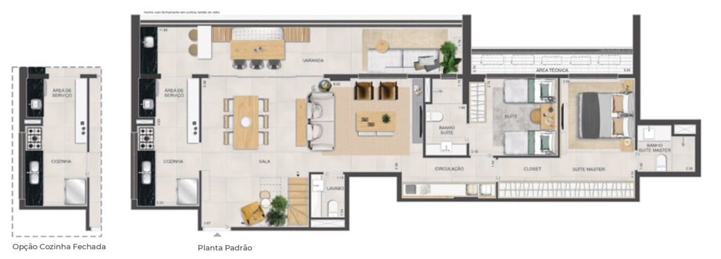Planta 15 - 3 dorm 247 24m - cobertura duplex - inferior