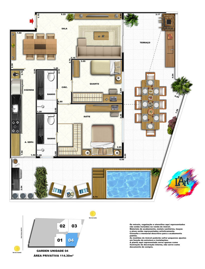 Planta 11 - 2 dorm 114 30m