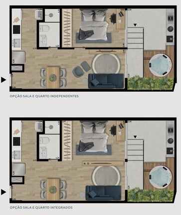 Planta 09 - 1 dorm 47 76m