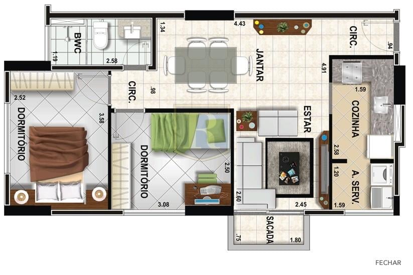 Planta do Apartamento