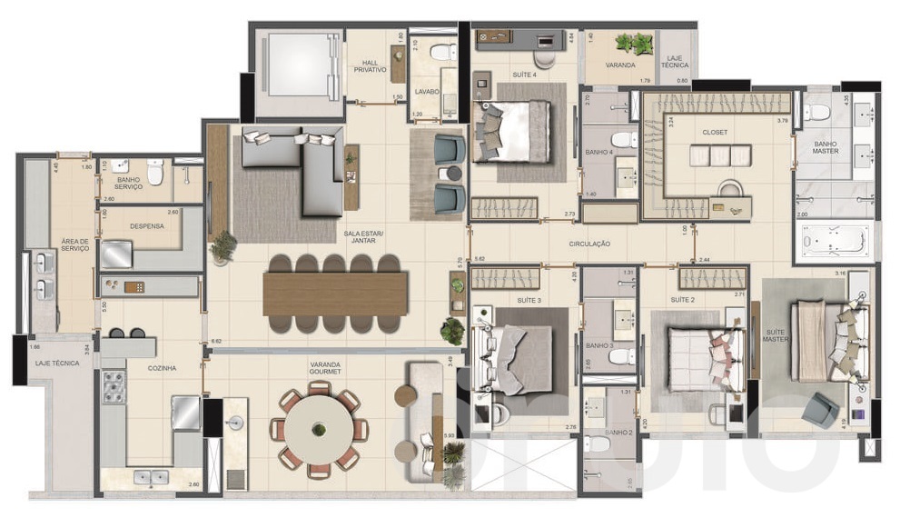 Planta 05 - 4 dorm 221 86m