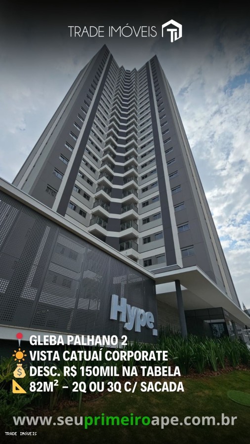 Apartamento para Venda, em Londrina, bairro Gleba Fazenda Palhano 2, 3 dormit�rios, 2 banheiros, 1 su�te