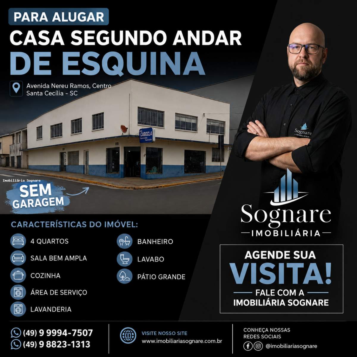 Casa para Loca��o, em Santa Cec�lia, bairro Centro, 4 dormit�rios, 1 banheiro