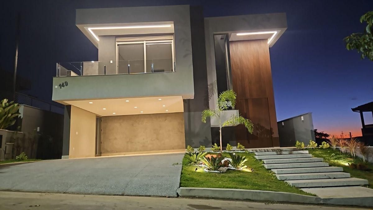 Fachada frontal com luz de led no gran park 1 vespasiano