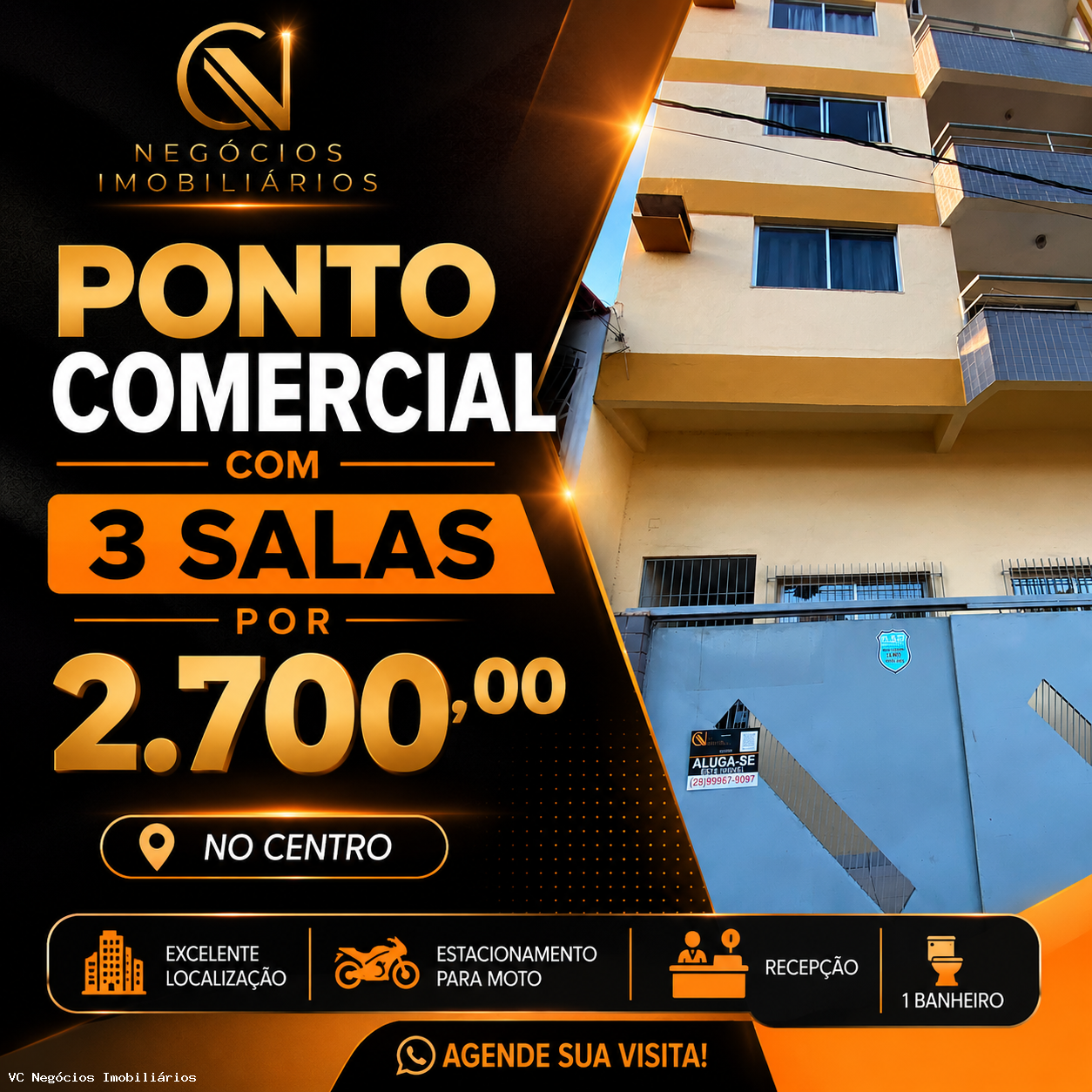 Ponto Comercial para Loca��o - Cachoeiro de Itapemirim, Centro