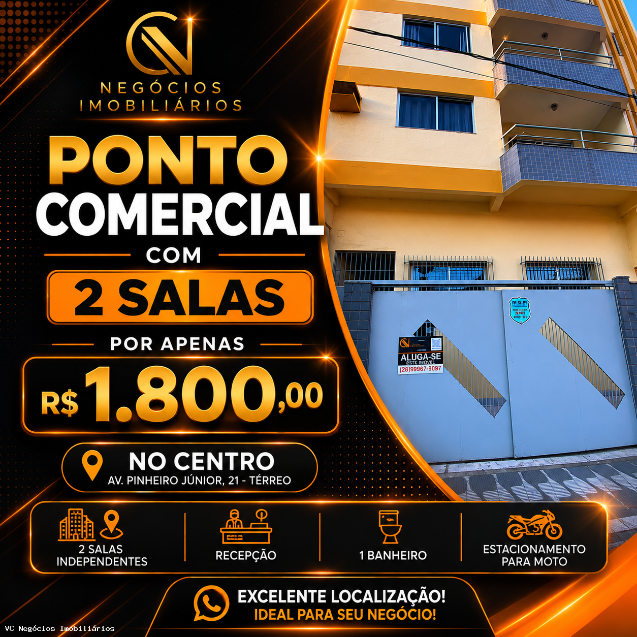 Ponto Comercial para Loca��o - Cachoeiro de Itapemirim, Centro