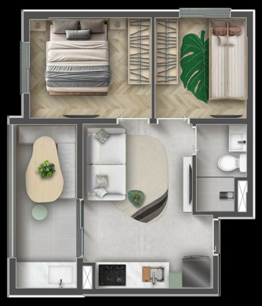 Planta 04 - 2 dorm 36,15m�