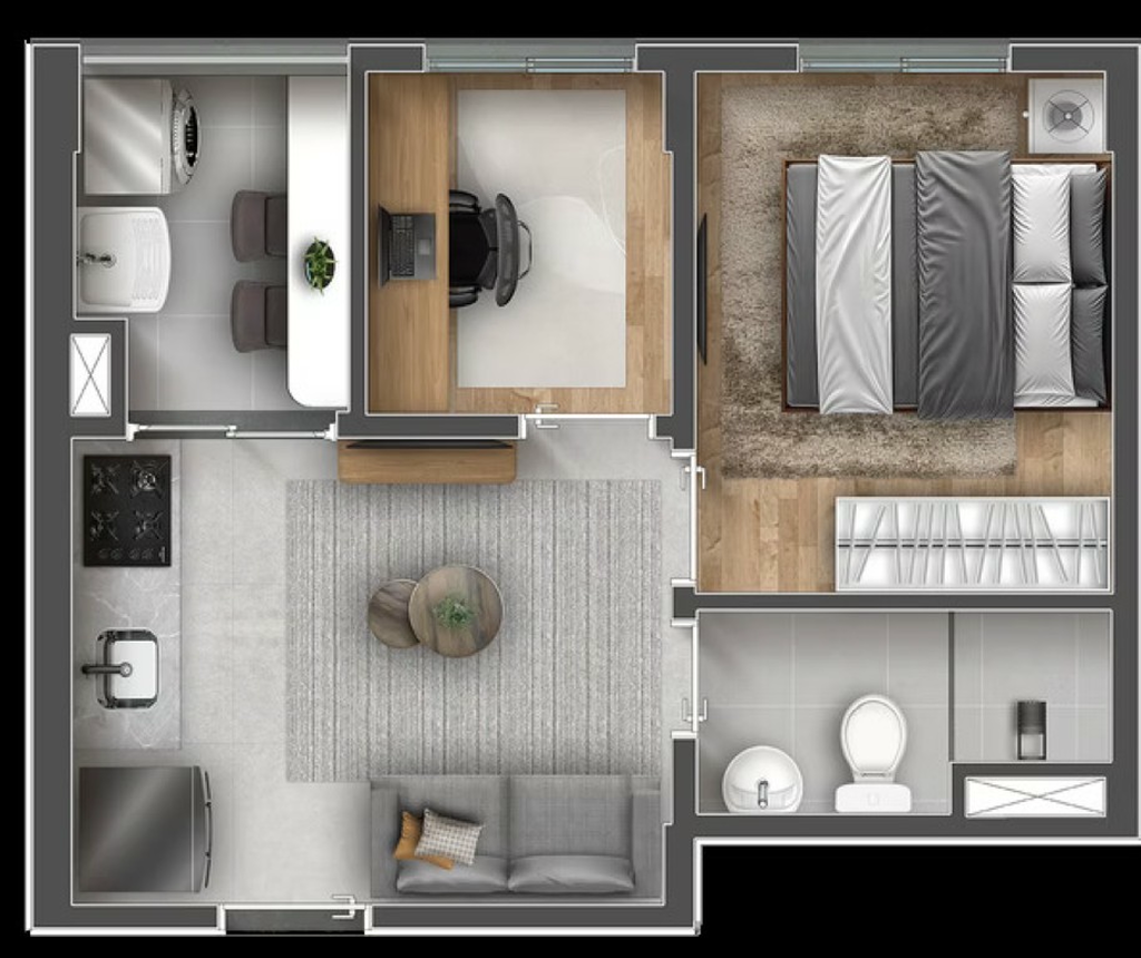 Planta 02 - 2 dorm 30,46m�