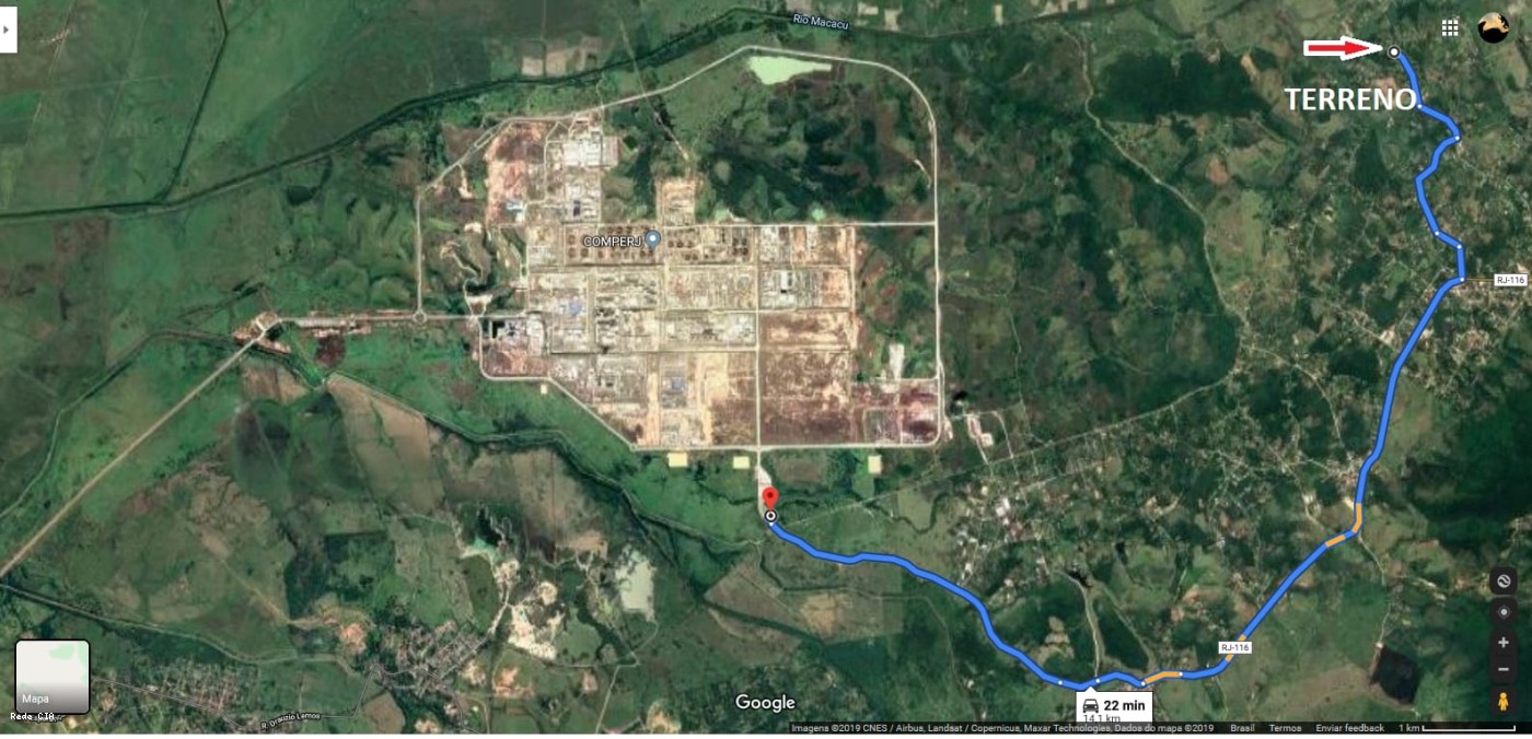 Localiza��o lote para o Comperj