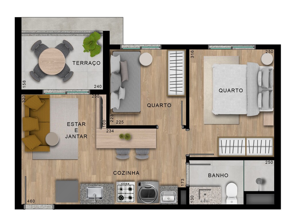 Planta 09 - 2 dorm 37,79m²