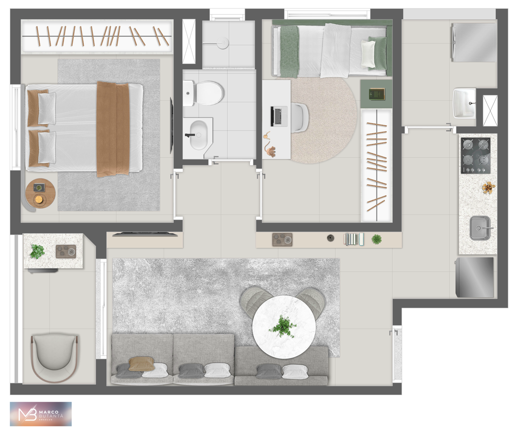 Planta - 11 - 2 dorm 44m�