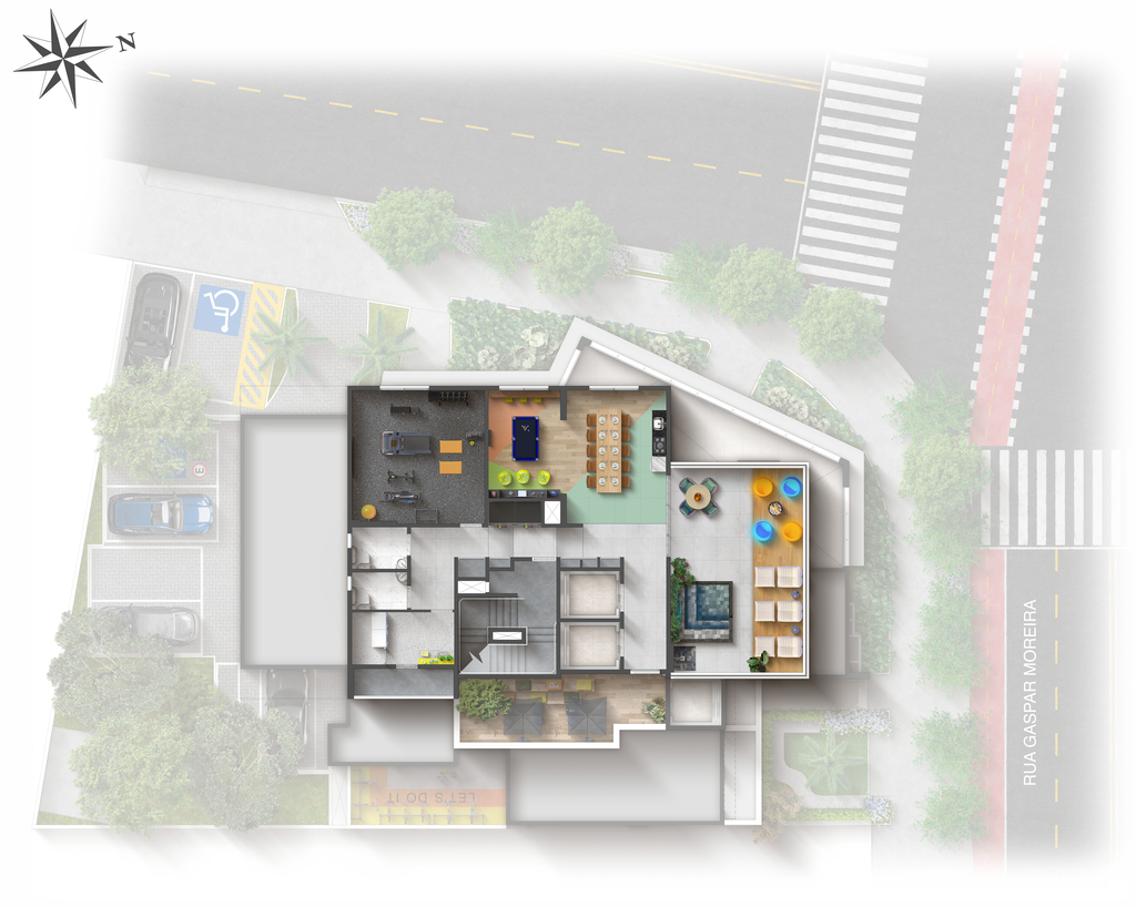 Implantação rooftop