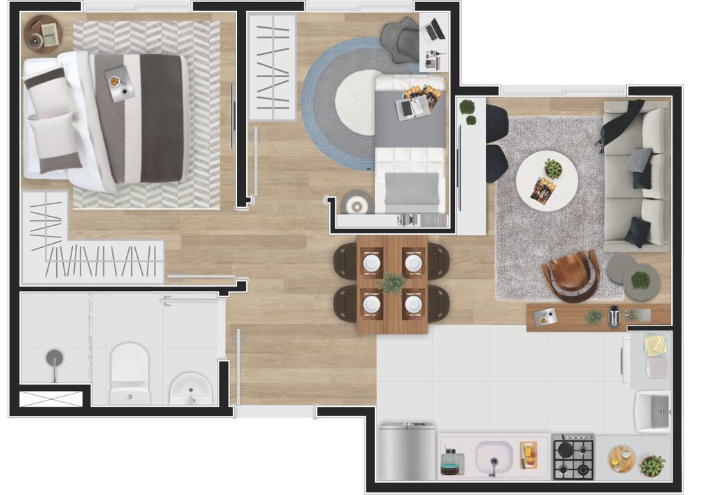 Planta 02 - 2 dorm 35 90m²