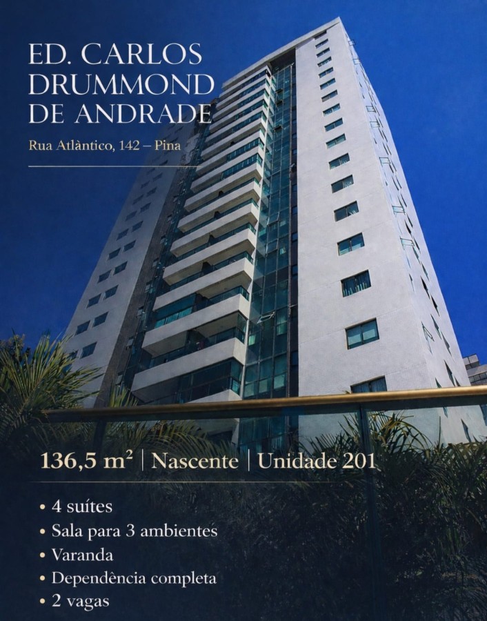 Apartamento para Venda, em Recife, bairro Pina, 4 dormit�rios, 4 su�tes, 2 vagas