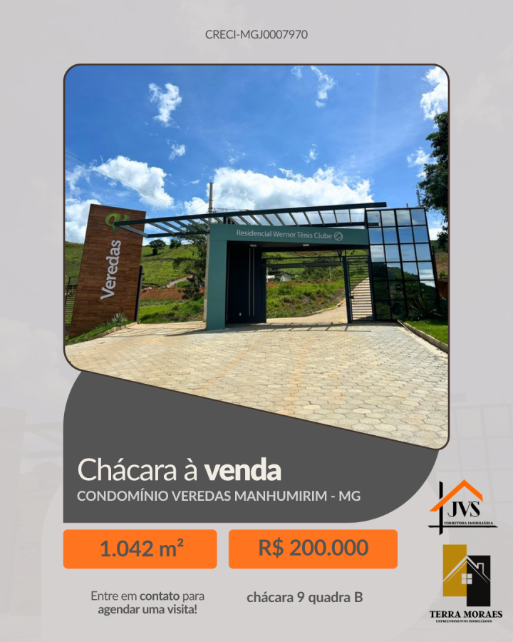 Ch�cara para Venda, em Manhumirim, bairro 