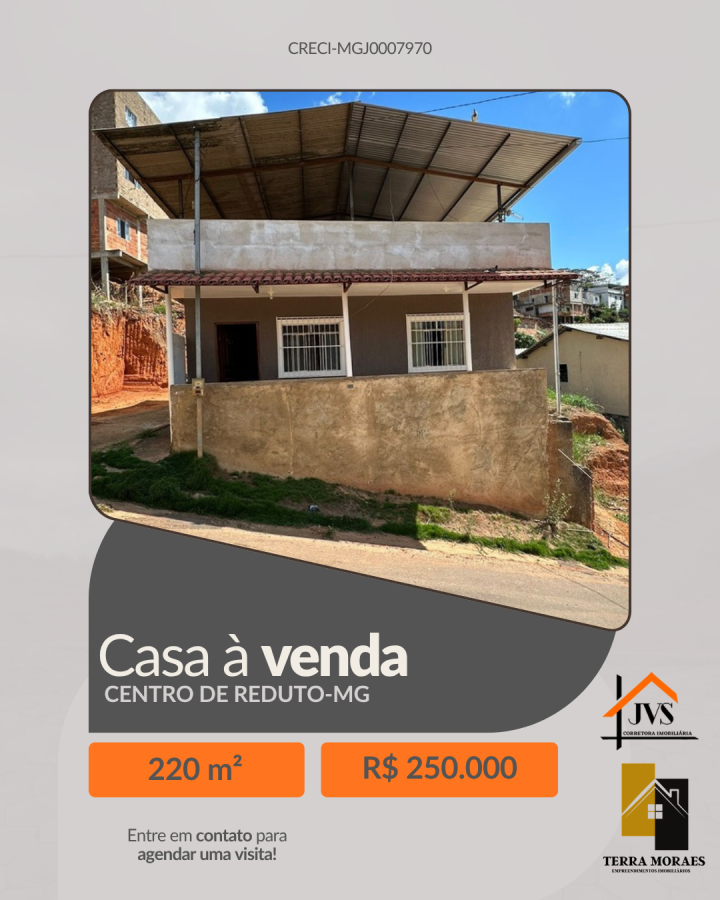 Casa para Venda, em Reduto, bairro Centro, 2 dormit�rios, 1 banheiro