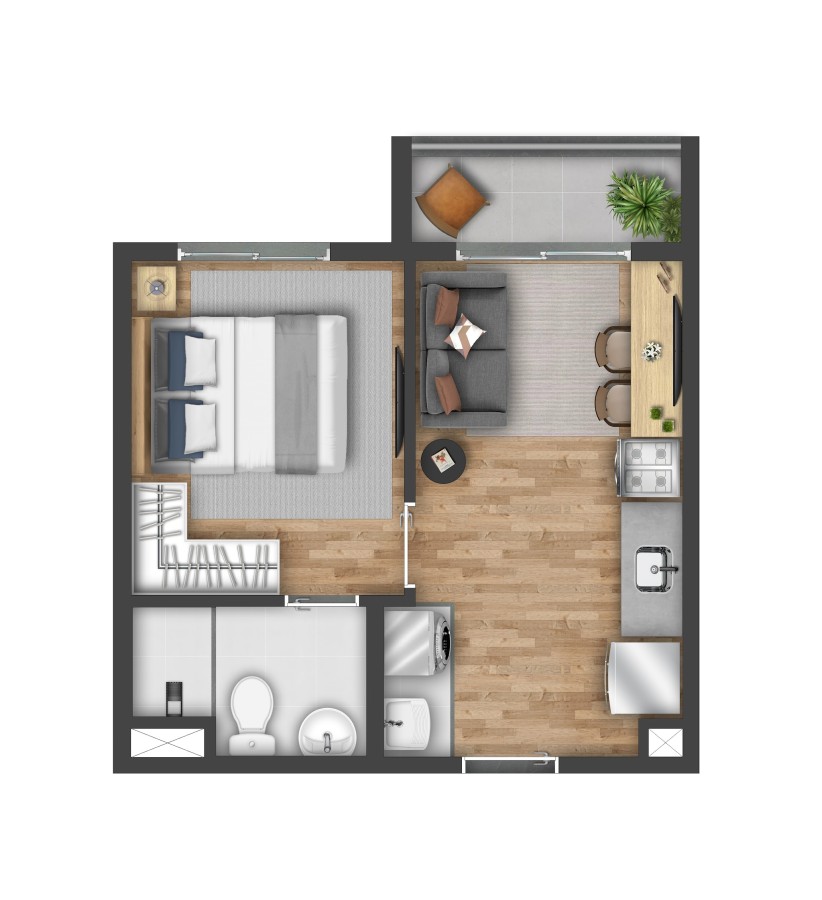 Planta 1 dormitorio