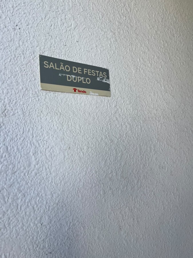 Salão de festas duplo - placa