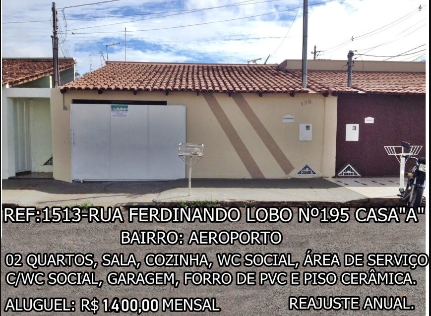 Casa para Loca��o, em Araguari, bairro AEROPORTO