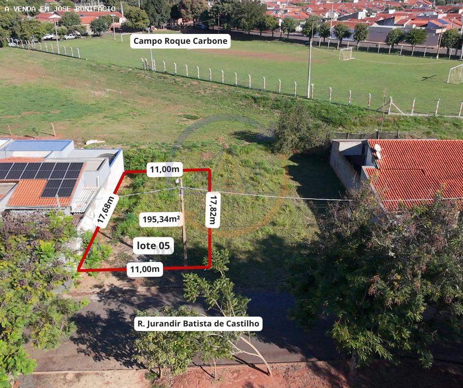terreno a venda em jose bonifacio