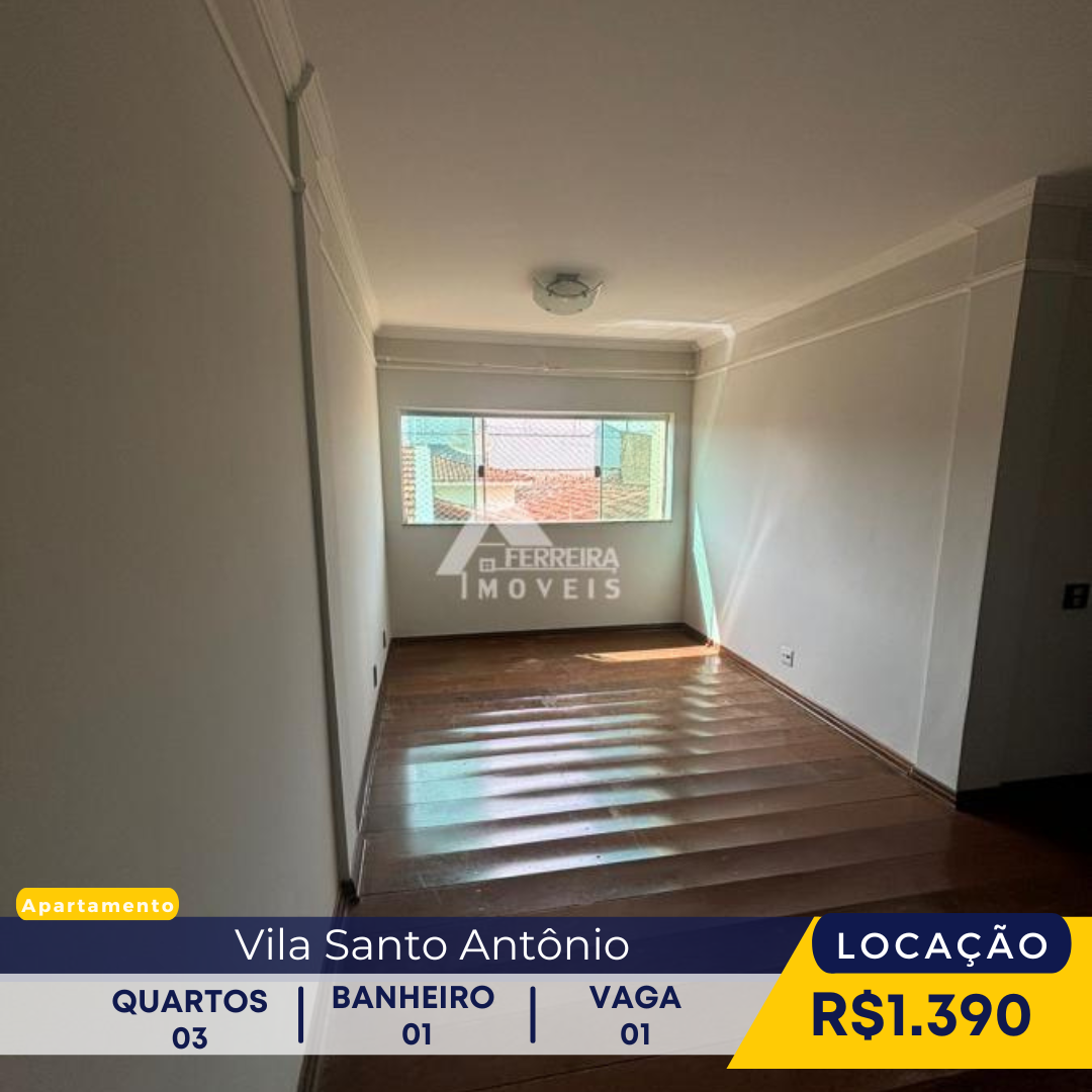 Apartamento para Loca��o, em , bairro Vila Santo Ant�nio, 3 dormit�rios, 1 banheiro, 1 vaga