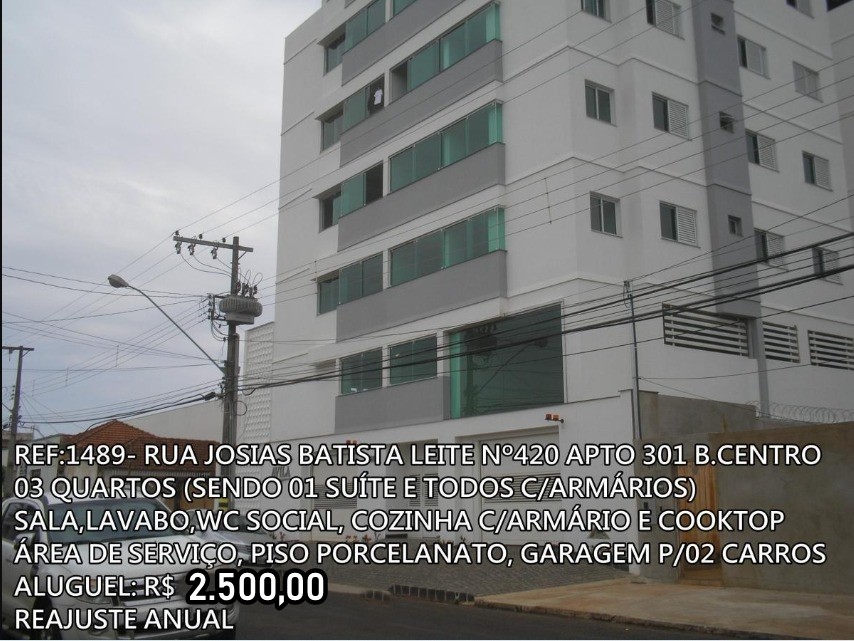 Apartamento para Loca��o, em Araguari, bairro CENTRO