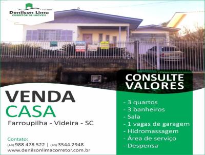 Casa para Venda, em Videira, bairro Bairro Farroupilha, 3 dormitrios, 3 banheiros, 1 vaga