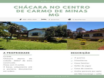 Casa para Venda, em Carmo de Minas, bairro Centro, 4 dormitrios, 3 banheiros, 2 sutes, 3 vagas