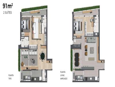 Apartamento para Venda, em São Paulo, bairro Pinheiros, 2 dormitórios, 2 suítes, 1 vaga