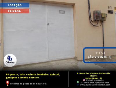 Casa para Locação, em Belford Roxo, bairro São Vicente, 1 dormitório, 2 banheiros, 2 vagas