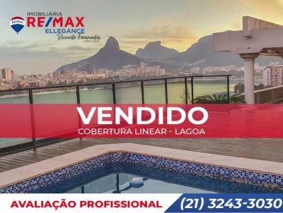 Cobertura para Venda, em Rio De Janeiro, bairro Lagoa, 4 dormitrios, 6 banheiros, 3 sutes, 5 vagas
