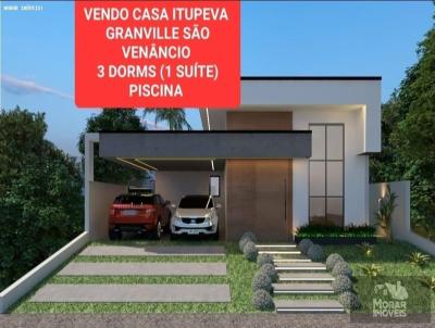 Casa em Condomnio para Venda, em Itupeva, bairro So Venncio, 3 dormitrios, 2 banheiros, 1 sute, 1 vaga