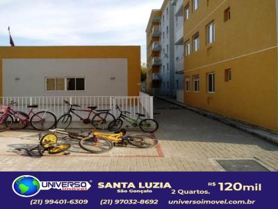 Apartamento para Venda, em So Gonalo, bairro Santa Luzia, 2 dormitrios, 2 banheiros, 1 sute, 1 vaga
