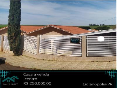 Casa para Venda, em Lidianpolis, bairro centro, 3 dormitrios, 2 banheiros, 1 sute, 3 vagas