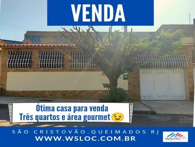 Casa para Venda, em Queimados, bairro So Cristvo, 3 dormitrios, 2 banheiros, 3 vagas