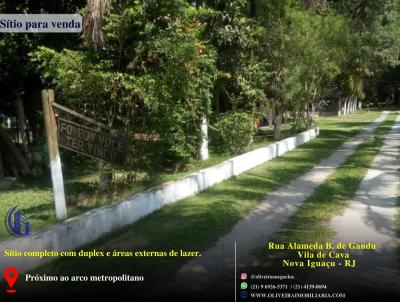 Sítio para Venda, em Nova Iguaçu, bairro Vila de Cava, 5 dormitórios, 4 banheiros, 3 suítes