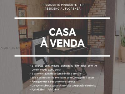 Casa para Venda, em Presidente Prudente, bairro Florenza, 2 dormitrios, 2 banheiros, 2 vagas
