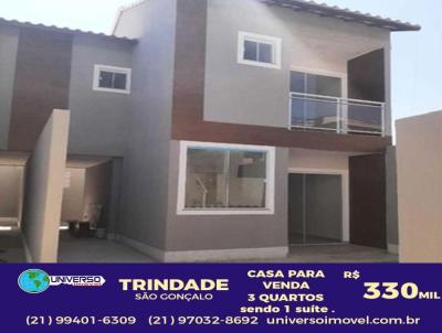 Casa para Venda, em So Gonalo, bairro Trindade, 3 dormitrios, 2 banheiros, 1 sute, 2 vagas