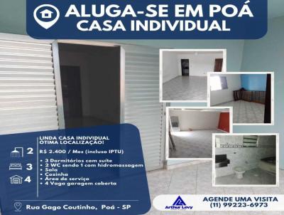 Casa para Locao, em Po, bairro Vila Jlia, 3 dormitrios, 2 banheiros, 4 vagas