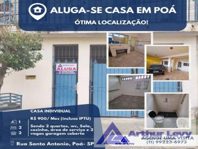 Casa para Locao, em Po, bairro Jardim Cndida, 2 dormitrios, 1 banheiro, 2 vagas